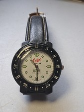 Cotton Traders Men's Quartz Watch. Black Leather Strap Working. VGC.         224