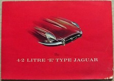 JAGUAR 4.2 LITRE E TYPE Car Sales Brochure c1966