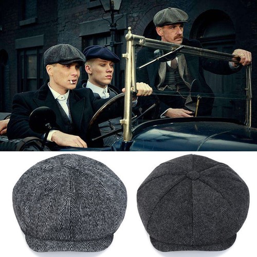Panels newsboy flat cap mens - panels,