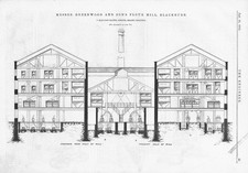 BLACKBURN Lancashire Greenwood & Sons Flour Mill 2 x Antique Prints 1885