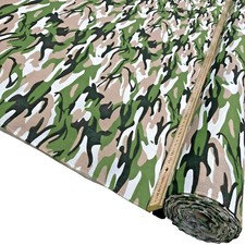 Camouflage Polycotton Fabric Material by 6 Colour Ways By the Metre 45'' Wide