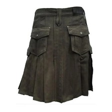 Men's Black Cotton Scottish