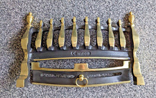 Vintage Cannon Cast Iron Fire Grate Front In Brass Effect 16 Inch Fireplace
