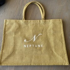 Neptune Jute Tote Bag Saffron (Pale Yellow) 14x19 Inches