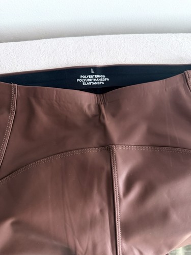 New brown faux leather - new,