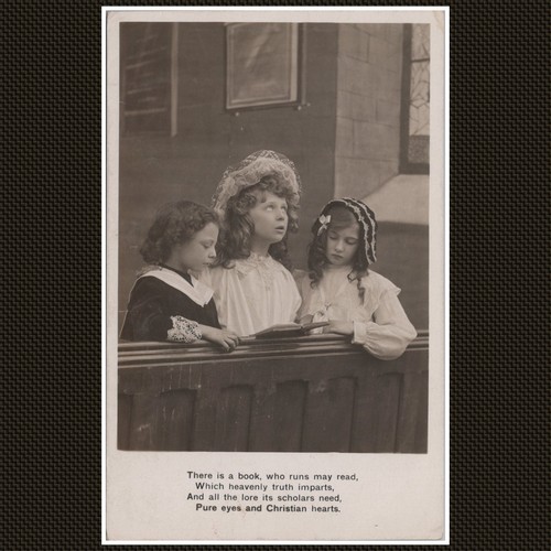 Three girls reading bible - girls,