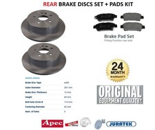 REAR AXLE BRAKE DISCS and PADS