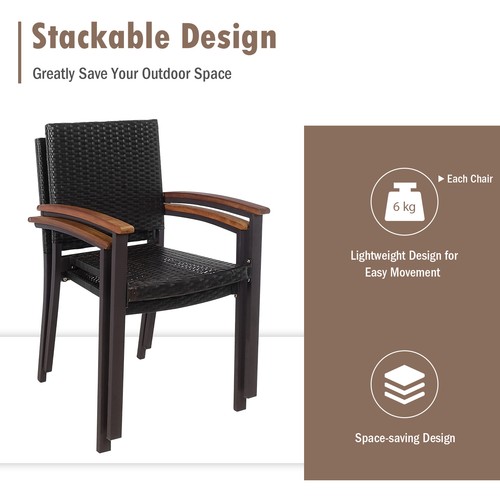 Outdoor wicker stackable - outdoor, pe