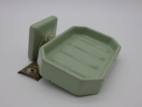 Vintage green enameled cast - enameled,