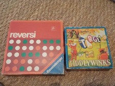 TWO VINATGE TRAVEL GAMES REVERSI -( OTHELO ) & TARGET TIDDLY WINKS