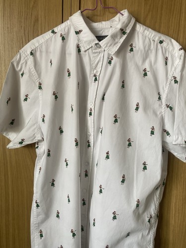 Mens white summer shirt - white, with