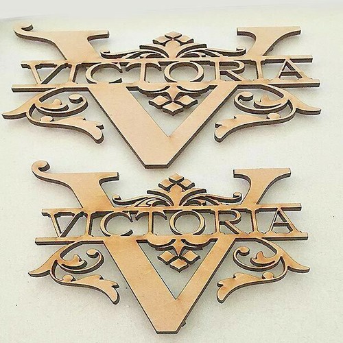 Personalised wooden monogram - wooden,