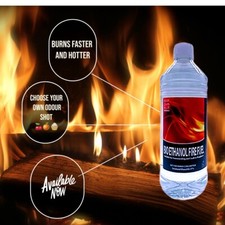 Bio Ethanol Fuel 1-48L Bioethanol liquid for fireplaces +FREE ORANGE ODOUR SHOT