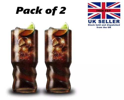 Pepsi max glasses 16oz - glasses, (2pcs)