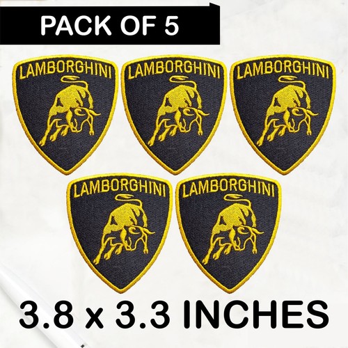5pcs lamborghini logo iron - lamborghini,