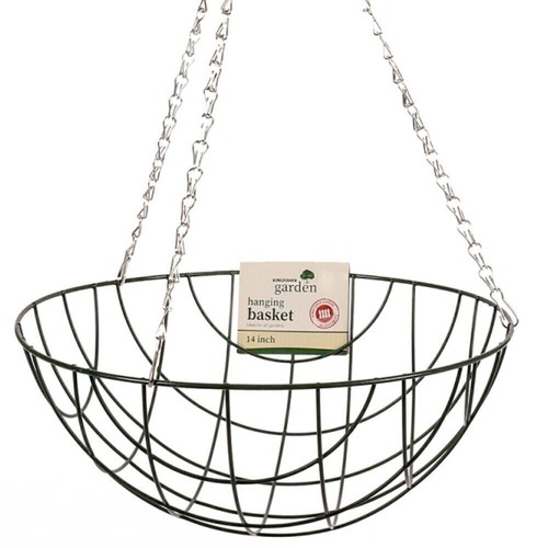 Wire flower hanging basket - 14",
