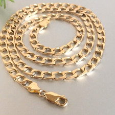 9ct SOLID GOLD CURB CHAIN 23 1/2“ MEN'S 26.2g - GORGEOUS