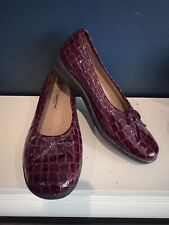 Cushion Walk Flexible Comfort Alligator Look Flat Slip On Ladies Shoes UK3 