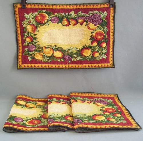 Tapestry fruit placemats set - tapestry,