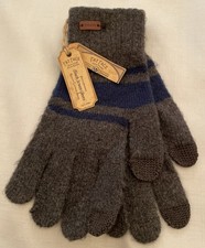 Fat Face Mens Matt Touchscreen Gloves BNWOT One Size Grey