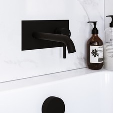 Matt Black Wall Mounted Bath
