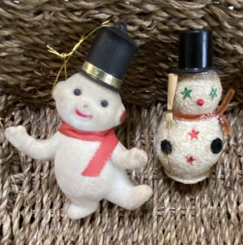 Vintage 1950s putz - vintage, snowman