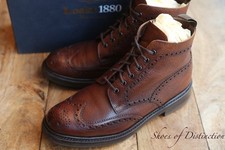 Loake 1880 Bedale Brown Leather Derby Boots Shoes Mens UK 8.5 G US 9.5