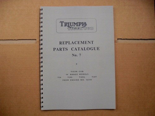 Triumph tiger cub parts book - triumph,