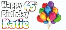 2 PERSONALISED Balloon 45th