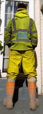 yellow HI VIS work safety vest
