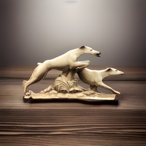 Art deco greyhound sculpture - art,