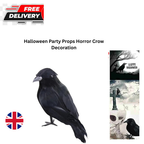 Realistic black crow - black,