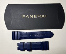 OFFICINE PANERAI XL OEM 26mm Blue Catatouche rubber strap for a 22mm pin buckle.