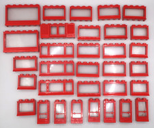 32 x VINTAGE LEGO RED WINDOWS
