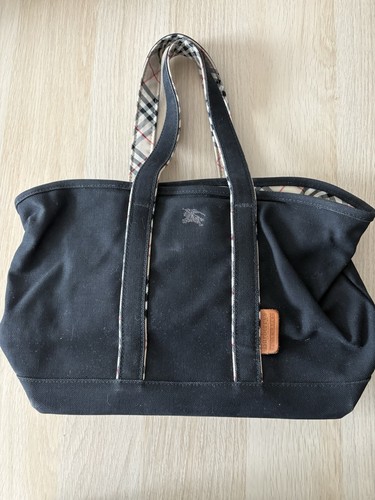 Burberry black canvas - black, tote