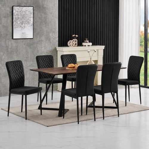 Set modern velvet dining - 6,