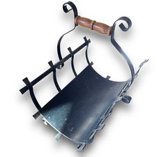 Wrought Iron Fireside Indoor Wood Burner Large Log Basket