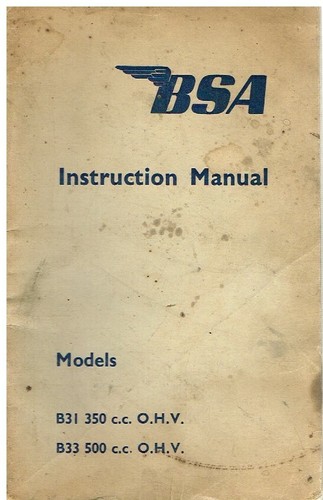 Bsa b31 350cc ohv b33 - b31,