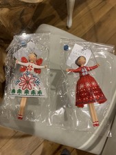 2 Gisela Graham Fairy Christmas Tree Decoration 