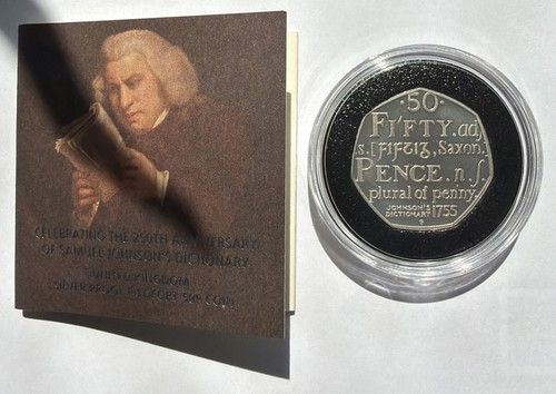 Silver piedfort 50p samuel - piedfort,