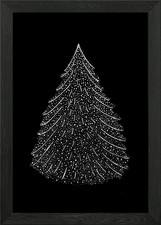 Sparkle Tree Framed Wall Art Poster Canvas Print Picture