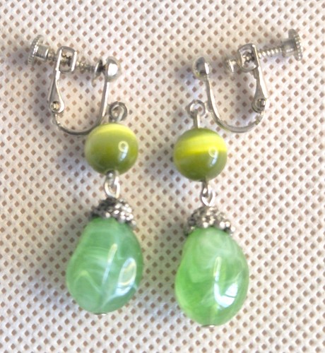 Vintage green glass and - vintage,