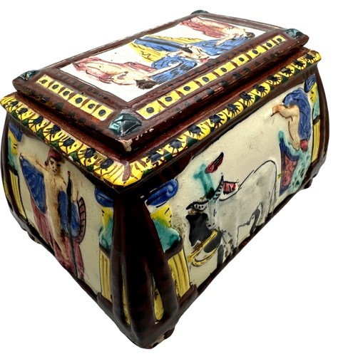 Vintage italian faience lidded - vintage,