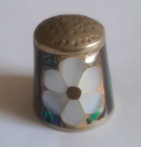 Metal sewing thimble with - metal,