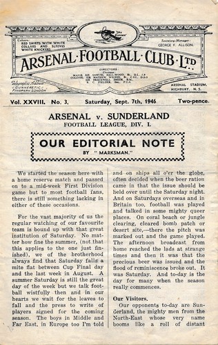 Arsenal sunderland 1946 - arsenal,