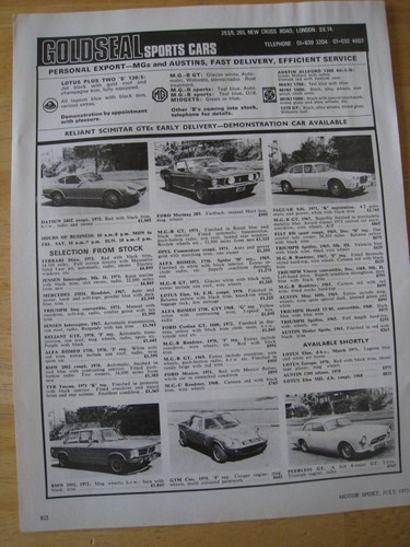 Gold seal sports cars car - seal,