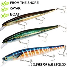 Floating Diving Bass Pollock Lures Sea Fishing Shore Boat Kayak - Trawling too