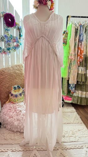 Cotton floral maxi dress - ,