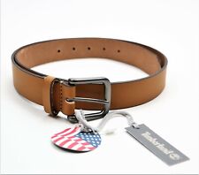 New Timberland Men's Classic Leather Belt Made in USA Sizes 32 34 36 38  Brown