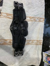 Stubben Equisoft Dressage Girth 50cm Black With Black Leather Pad